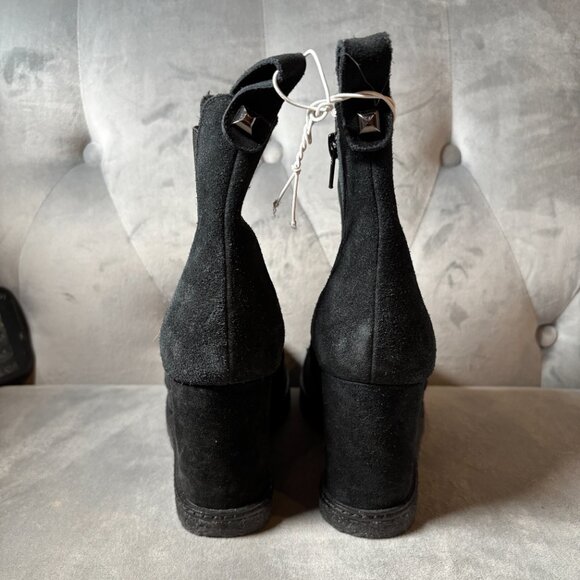 Vaneli Black Suede Leather Chelsea Wedge Boot Size 8 1/2 NEW - Picture 6 of 9